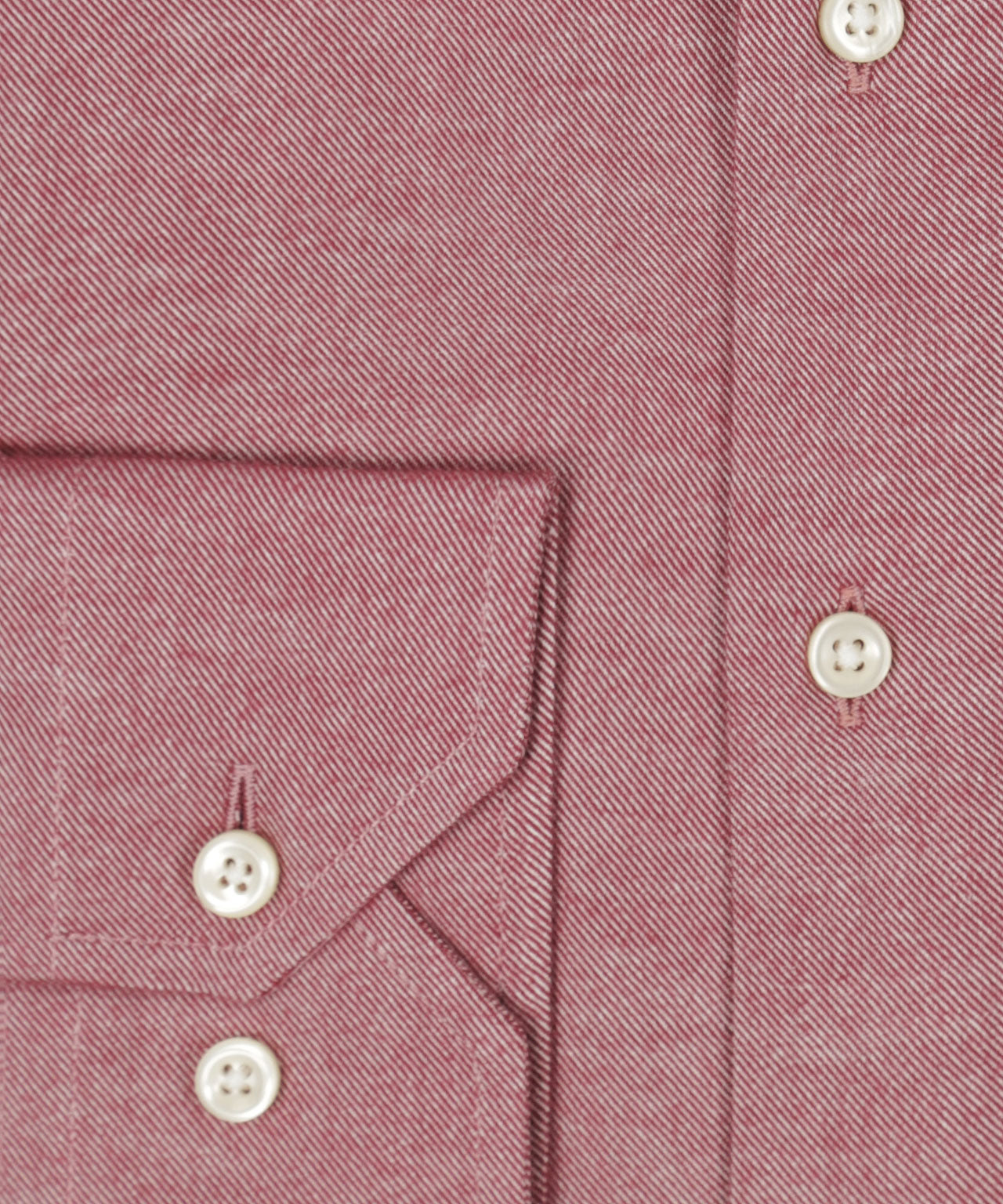 Brushed Cotton Shirt Button Down | Bordeaux Rood