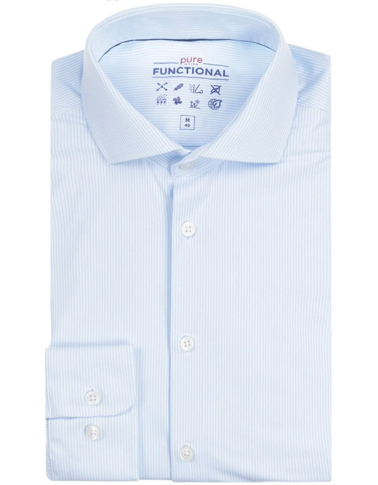 Pure Functional Shirt | Light Blue stripe