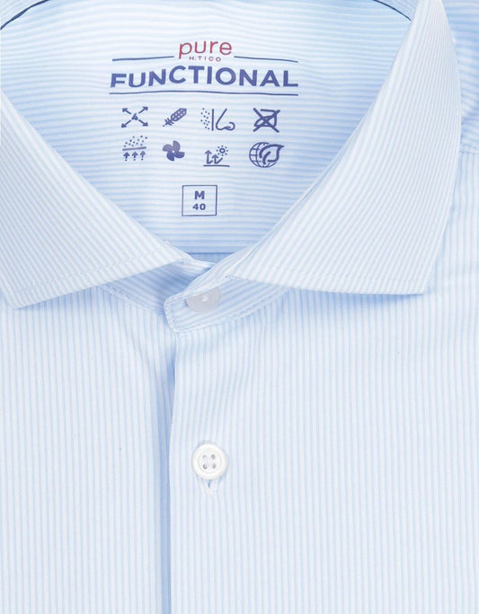 Pure Functional Shirt | Light Blue stripe
