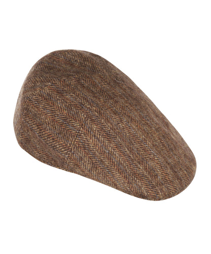 Jockey Tweed Cap | Bruin Herringbone Blauwe Streep