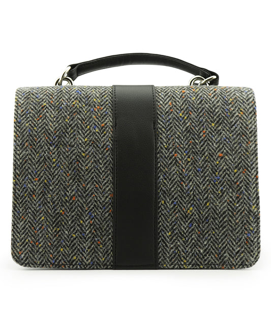 Tas Fiona | Zwart Grijs Visgraat