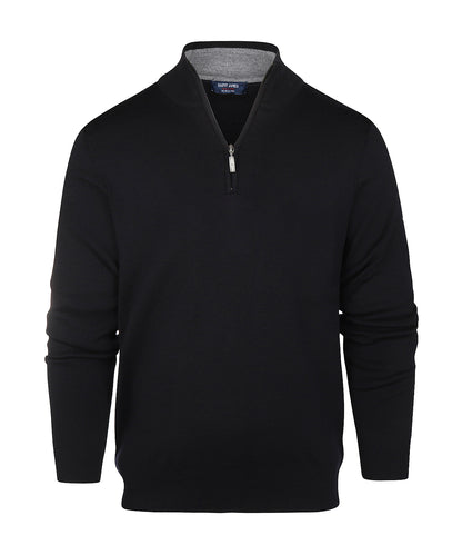 Rits Kol Pullover Crossley II | Navy Grijs