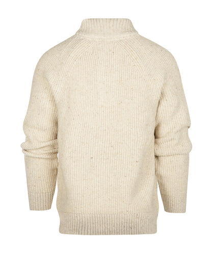 Essentials Fleck Half Zip | Pearl Fleck