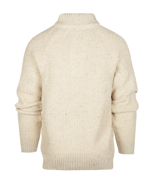 Essentials Fleck Half Zip | Pearl Fleck