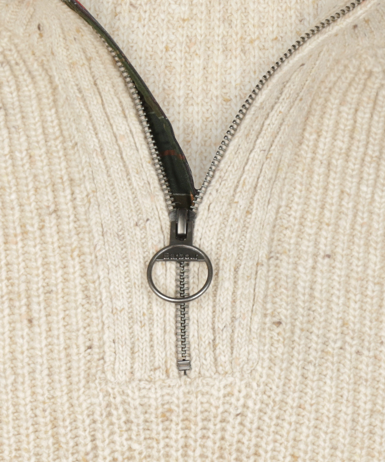 Essentials Fleck Half Zip | Pearl Fleck