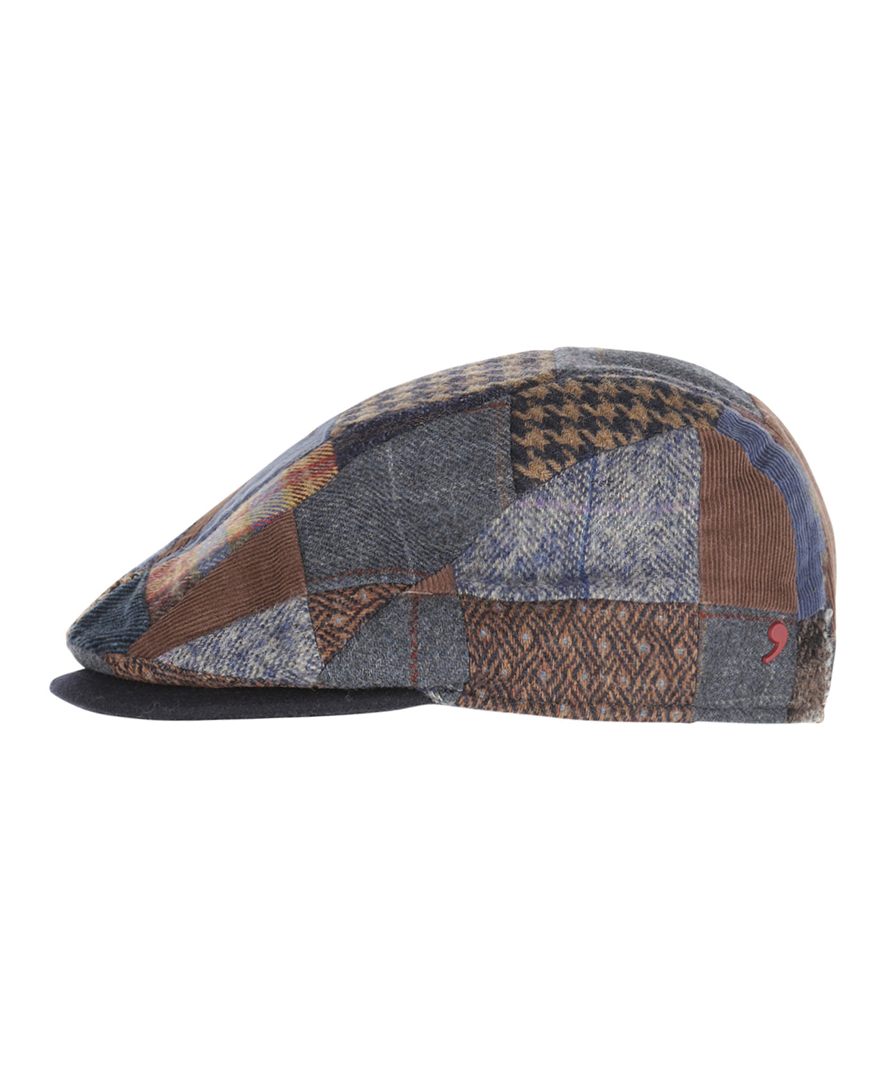 Flatcap Patchwork | Patchwork Blauw Bruin