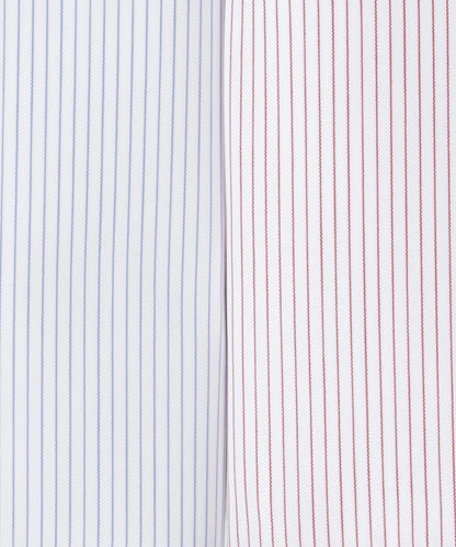 Zakdoek 2-Box | Mini streep Blauw/Rood