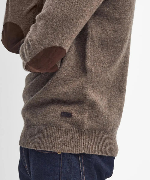 Pullover met rits en knoopsluiting | Bruin