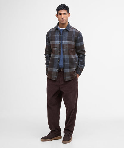 Chapter Tailored Check Overshirt | Blauw Bruin Ruit