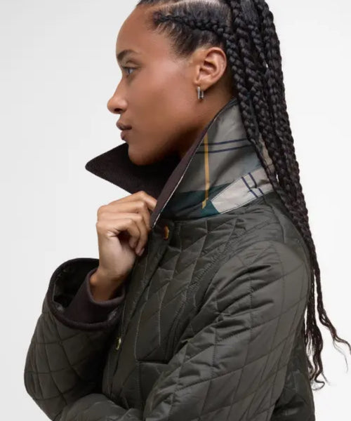 Barbour Modern Beadnell Quilted Dames Jacket | Groen