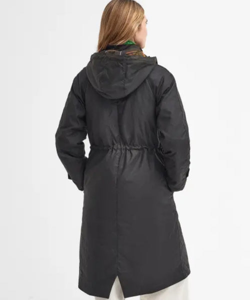 Barbour Long Cannich Wax Jacket Dames | Groen
