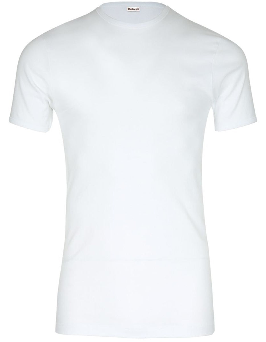 T-shirt high round neck | White