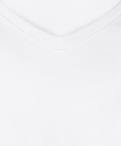 2er-Pack T-Shirts mit V-Ausschnitt | Weiß
