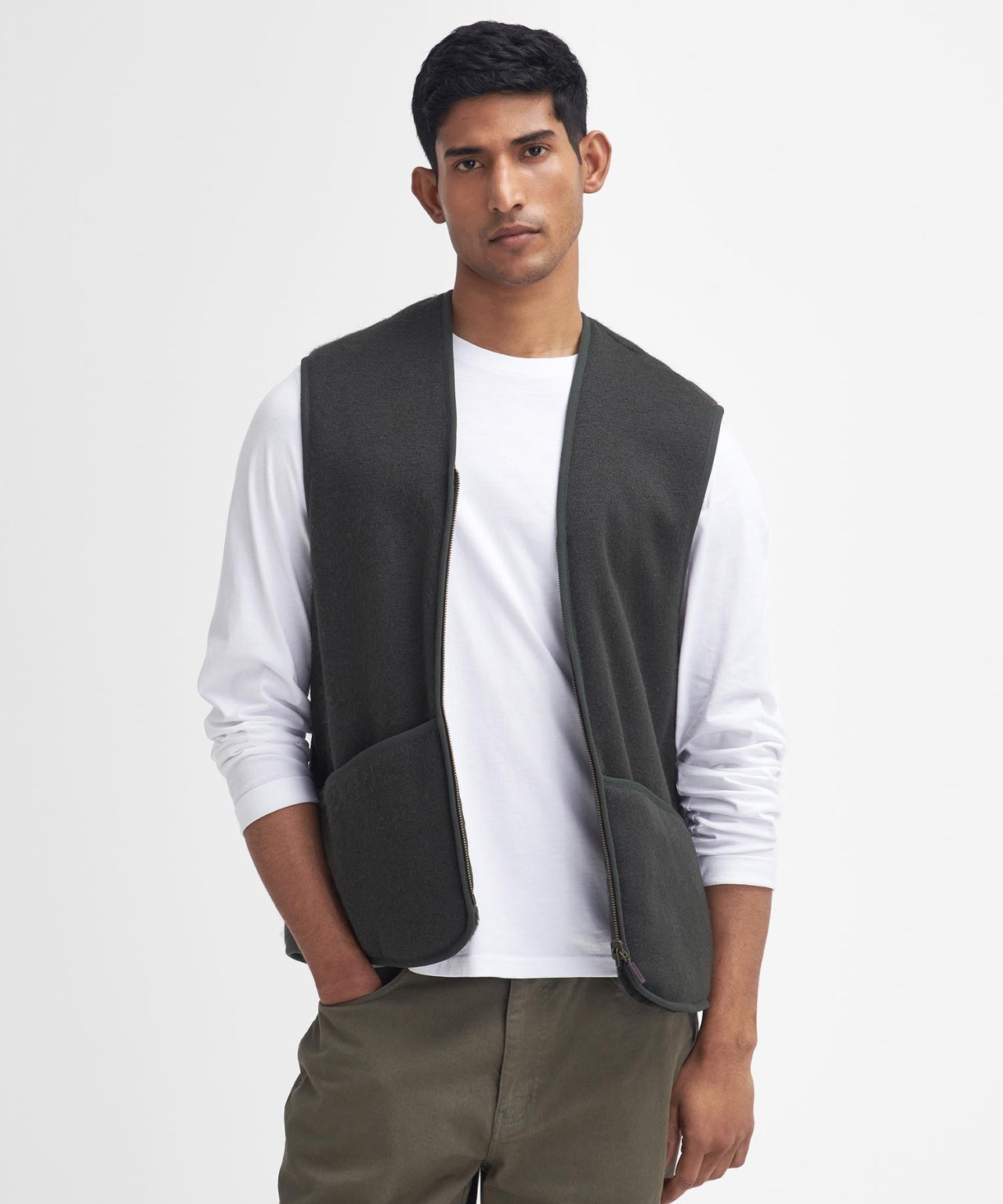 Warm Pile Liner bodywarmer | Green
