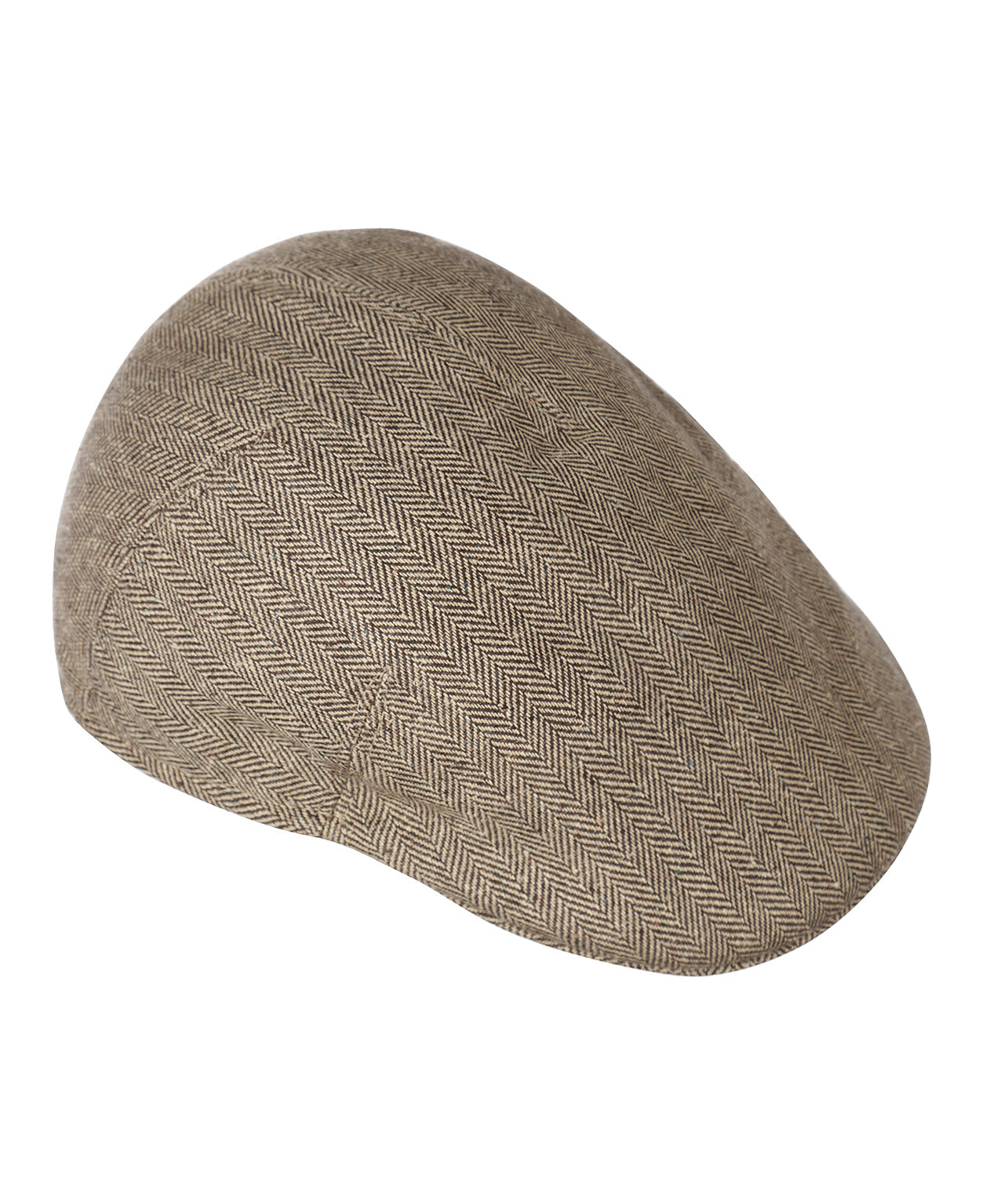 Soft Cap 100% Zijde | Bruin Visgraat