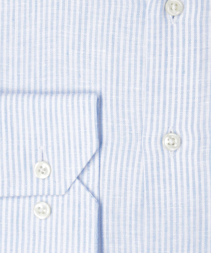 Shirt Linnen | Licht Blauw Streep