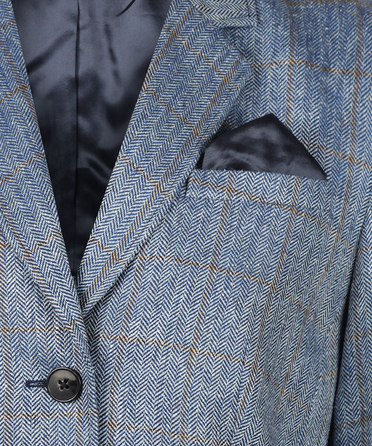 Kolbert Zijde Dames | Blauw Grijs Ruit