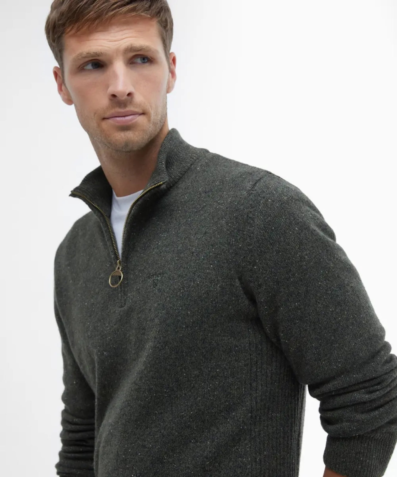 Tisbury Pullover mit hohem Reißverschluss | Grün