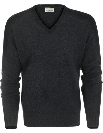 V-Hals Lamswol | Charcoal