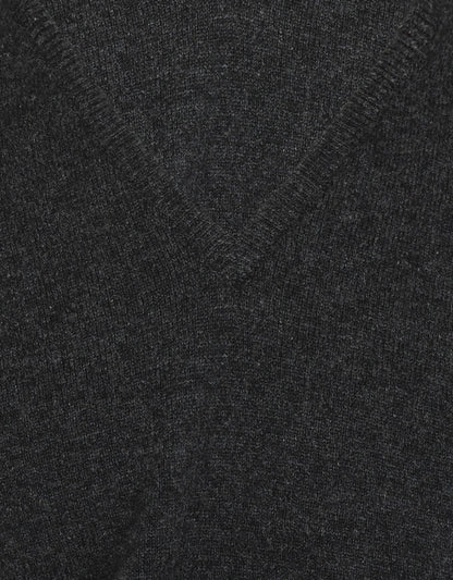 V-Hals Lamswol | Charcoal