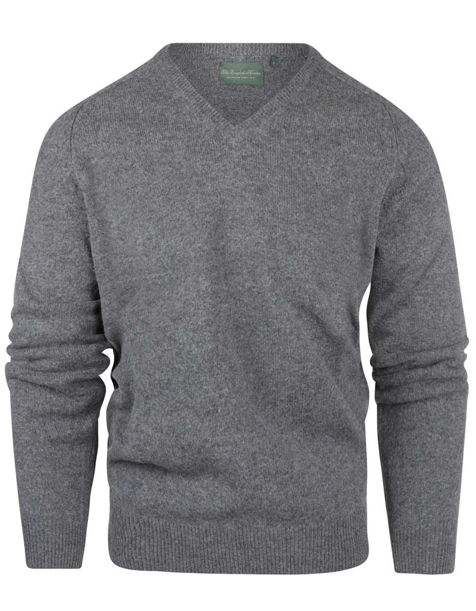 Lamswol V-Hals Pullover | Grijs
