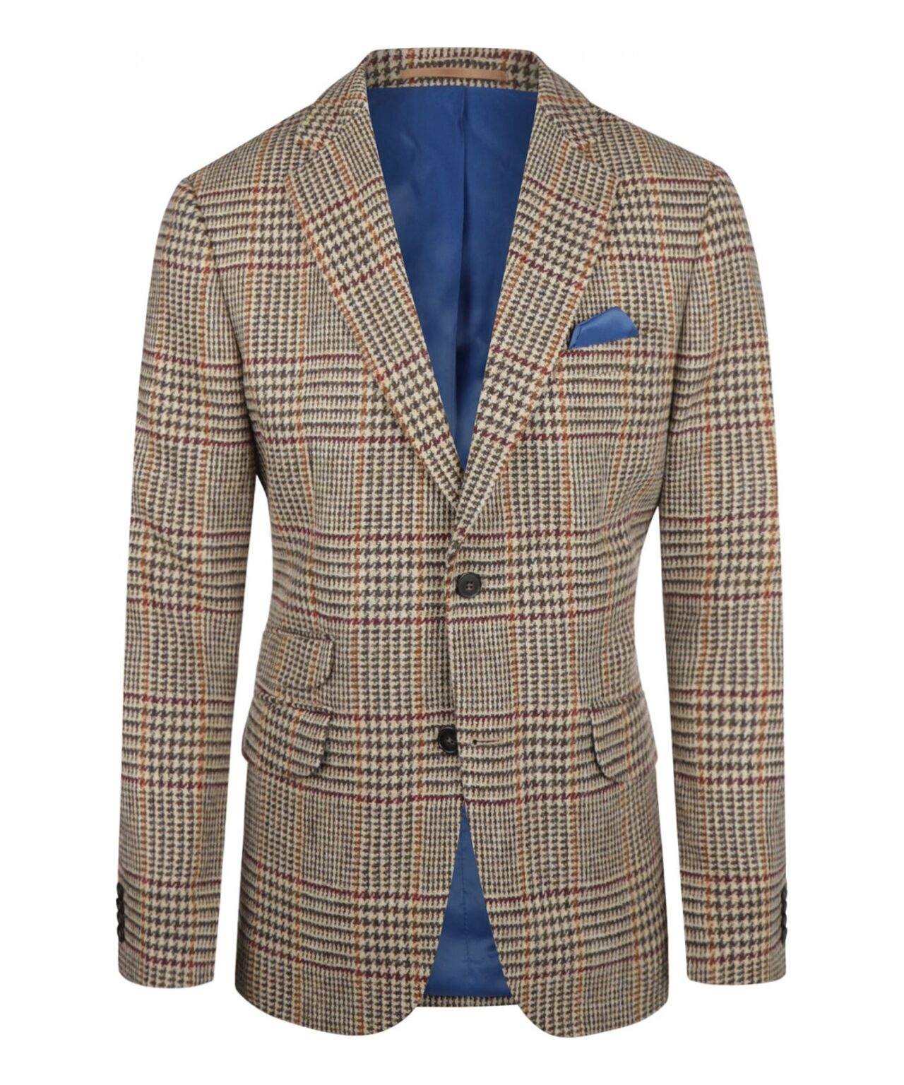 Colbert Harris Tweed | Bruin melange houndstooth