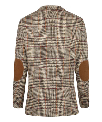 Colbert Harris Tweed | Bruin melange houndstooth