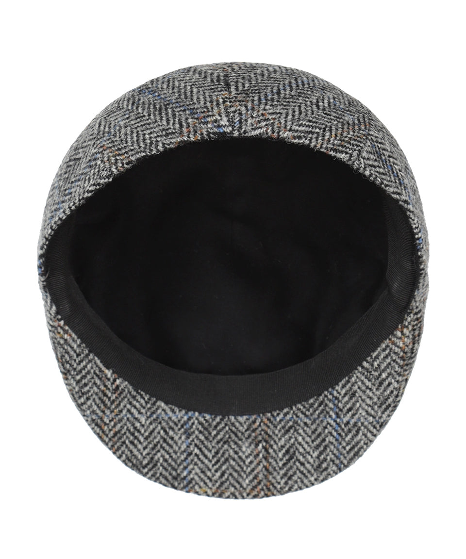 Tweed-Kappe vorgeformt | Grau