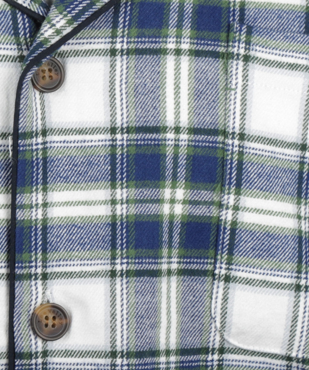 Luxuriöser Flanell-Pyjama-Set | Blau