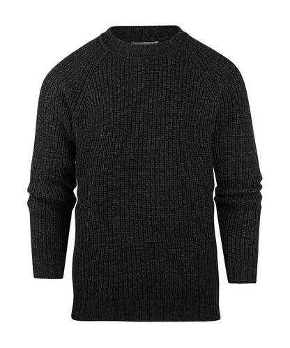 William Lockie Joss Earl Crew Neck Sweater | Charcoal