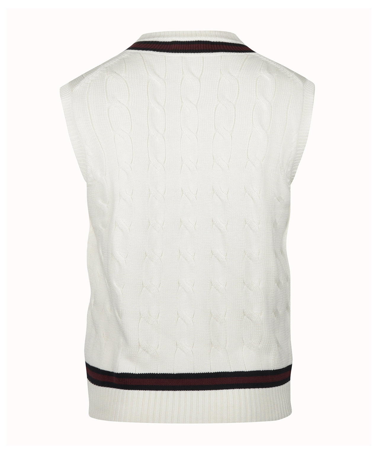 Cricket Slipover | White Burgundy