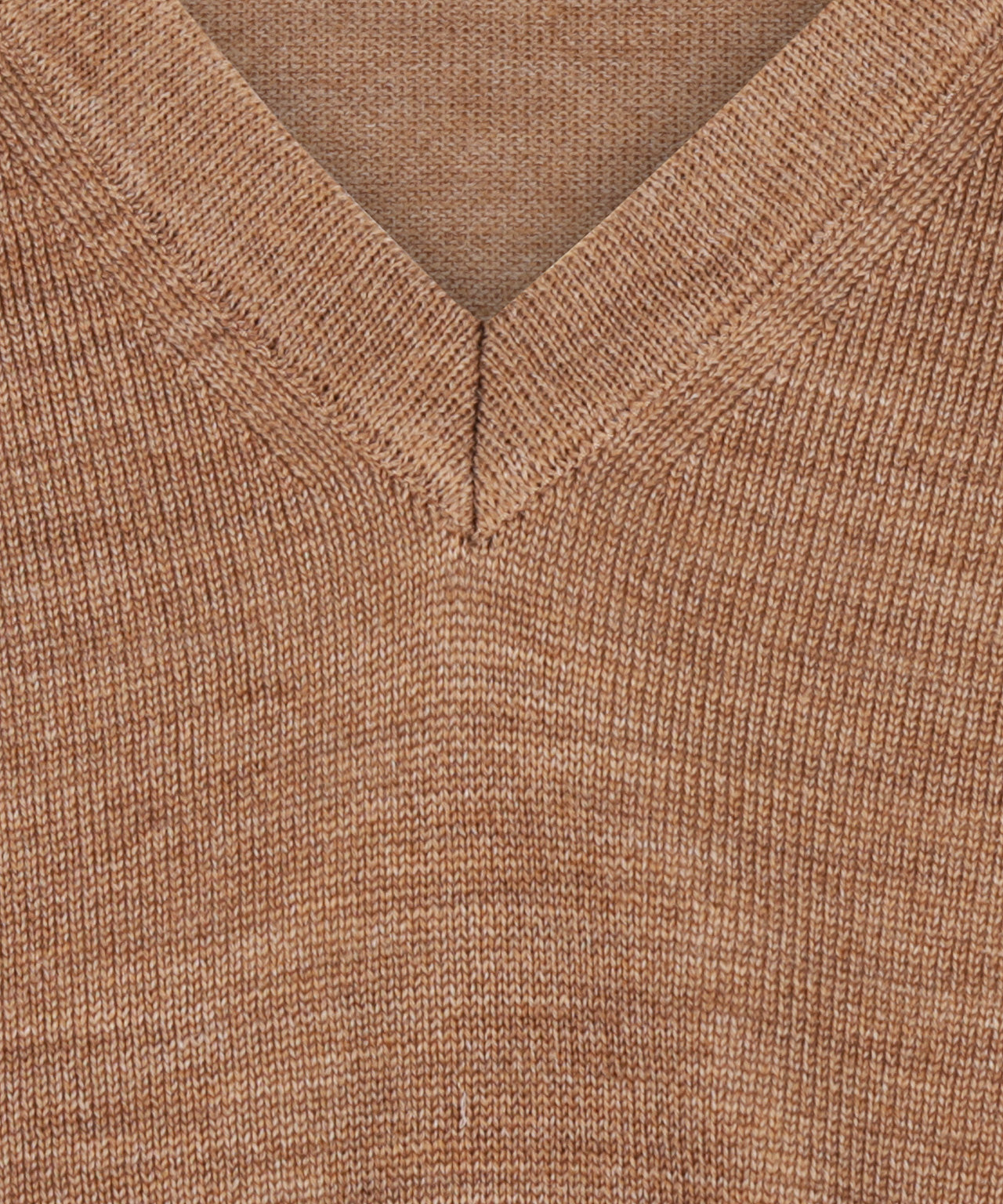 Merino wool v-neck sweater | Brown