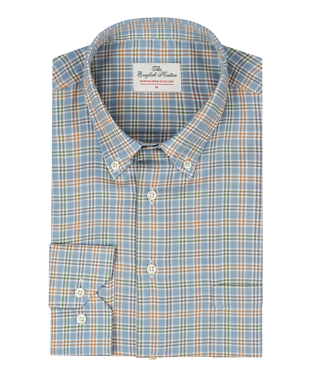 Cotton Shirt Button Down Regular Fit | Blue