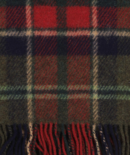 Irish Plaid from Shetland Wool | Loden Navy Claret Plaid