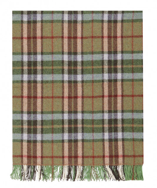 John Hanly Plaid Shetland | Dark Green/Light Green/Red Plaid
