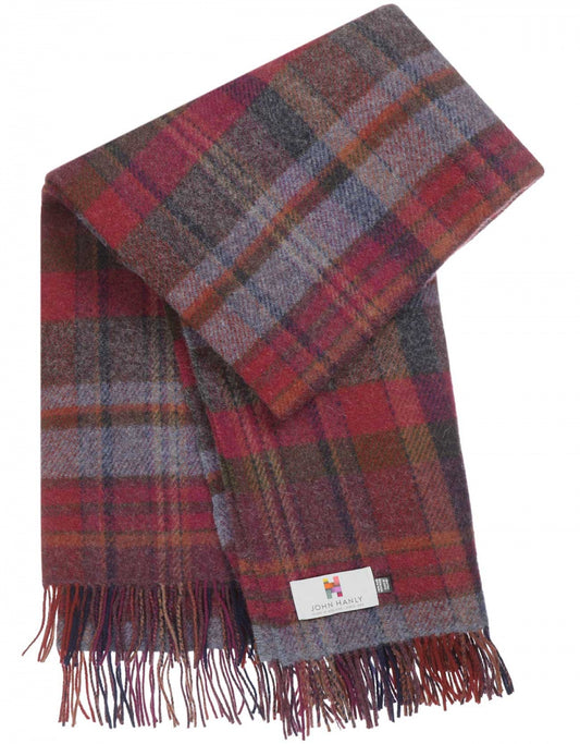 John Hanly Plaid Shetland | Pink/Red/Purple Plaid