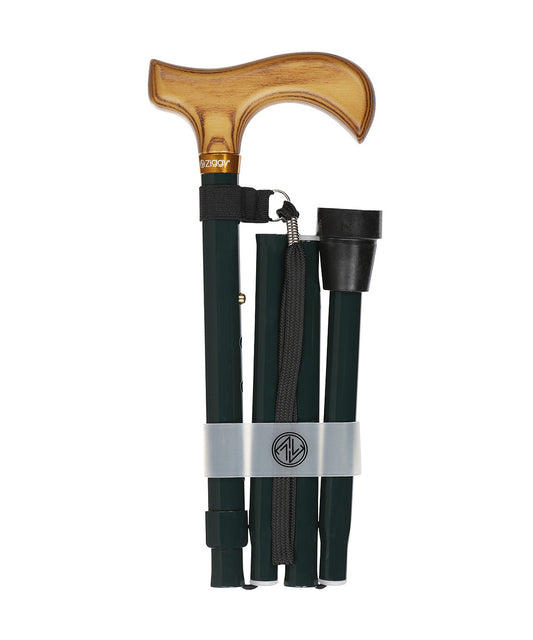 Folding Walking Stick | Donker Groen