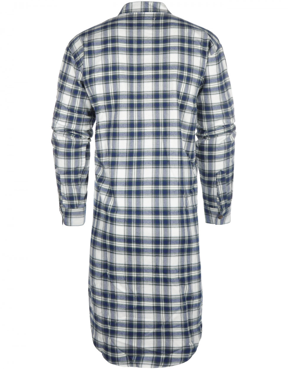 Klassisches Flanell-Nachthemd | Blau