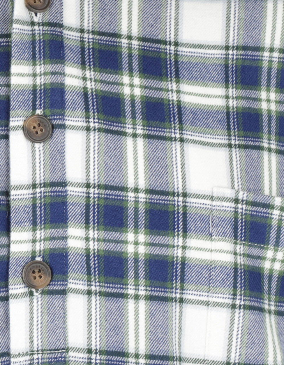 Klassisches Flanell-Nachthemd | Blau