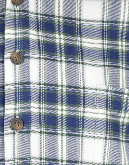 Klassisches Flanell-Nachthemd | Blau