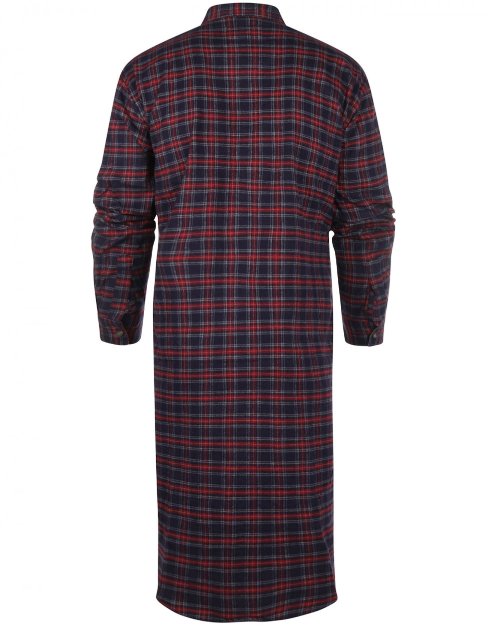 Flannel Nightshirt | Blauw/Rood kleine ruit