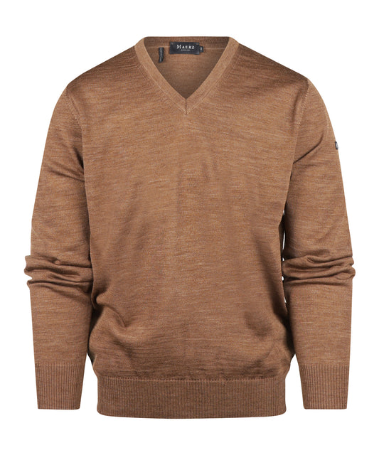 V-Hals Pullover | Bruin
