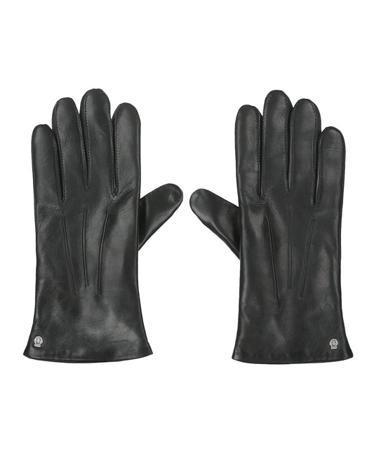 Handschoen Leer met Cashmere | Black