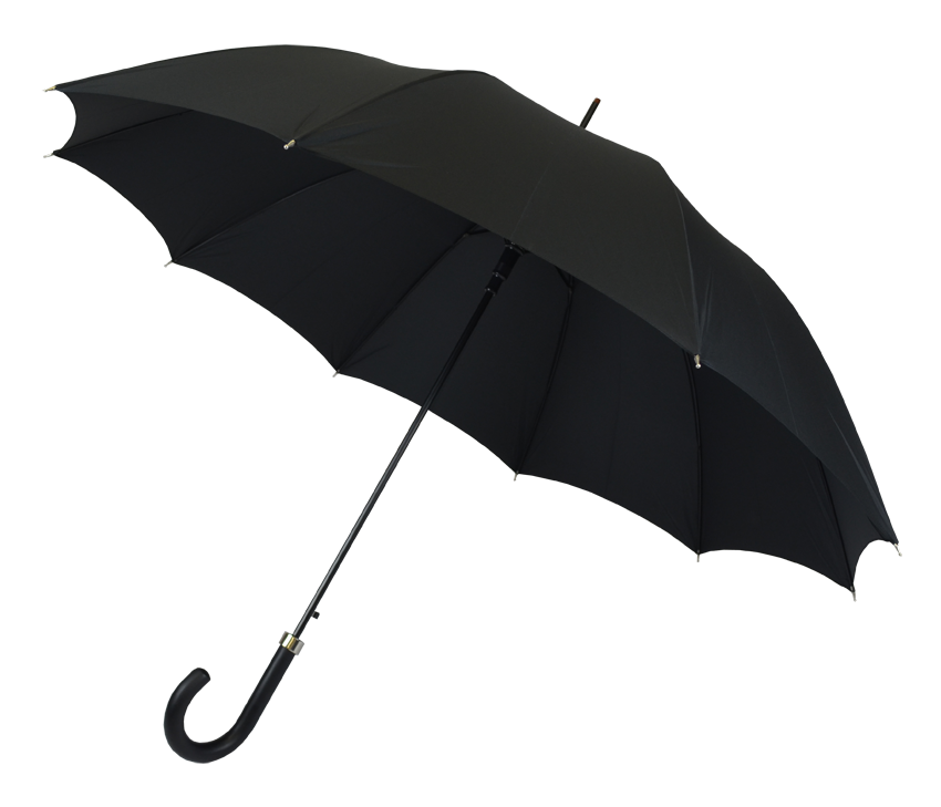 Praktischer Vollrahmen-Regenschirm | Schwarz