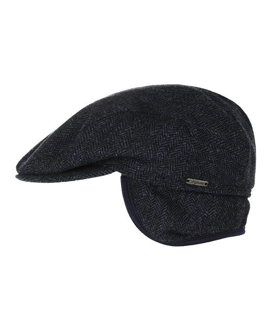 Tweed Cap | Navy herringbone