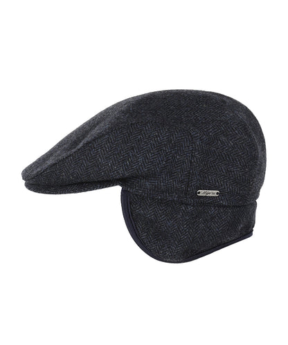 Tweed Cap | Navy herringbone 2