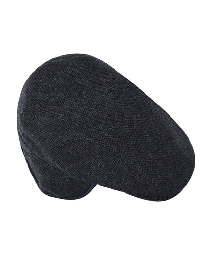 Tweed Cap | Navy herringbone 2
