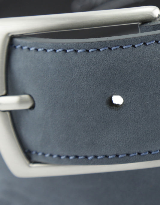 Riem Suede | Staal Blauw