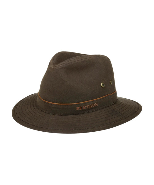 Hoed Traveller Waxed | Bruin