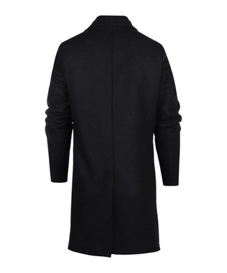 Lange jas Wolmix Hans | Blauw